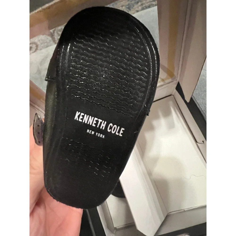 Kenneth Cole New York Black Leather Wingtip Oxford Baby Shoes Infant Size 1